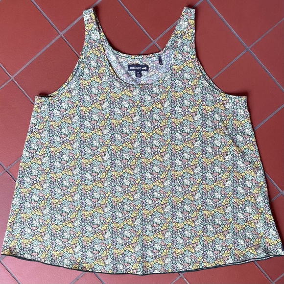Preowned Toad & Co. Green Floral Sunkissed Tank Top size M - Picture 10 of 12